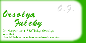 orsolya fuleky business card